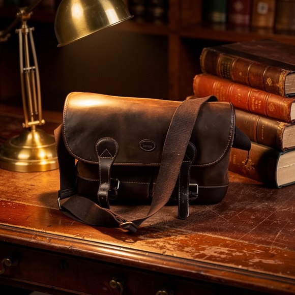 Baron Sweden Luxury Leather Briefcase Laptop Carry On Satchel New With Tag - Picture 5 of 15